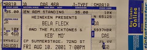 Bela Fleck & The Flecktones Vintage Ticket