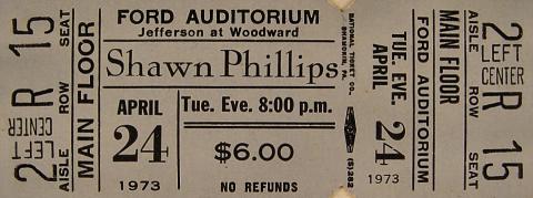 Shawn Phillips Vintage Ticket