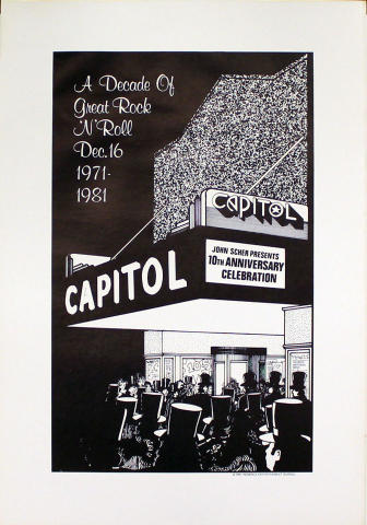 Capitol Theatre 10th Anniversary Party Poster
