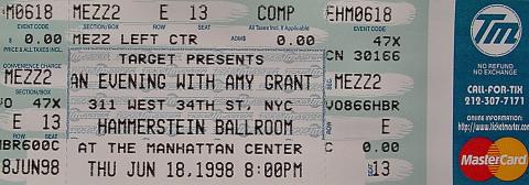 Amy Grant Vintage Ticket