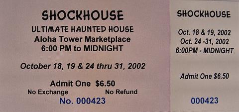 Shockhouse Vintage Ticket