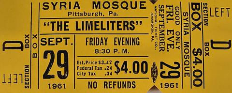 The Limelighters Vintage Ticket