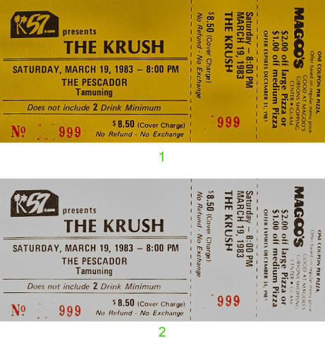 The Krush Vintage Ticket