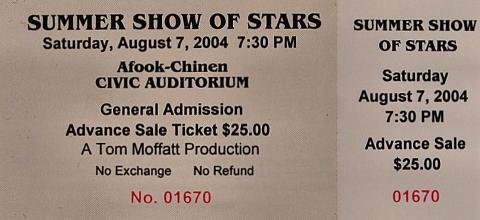 Summer Show Of Stars Vintage Ticket