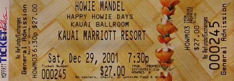 Howie Mandel Vintage Ticket