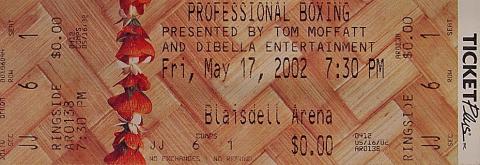 Professional Boxing Vintage Ticket