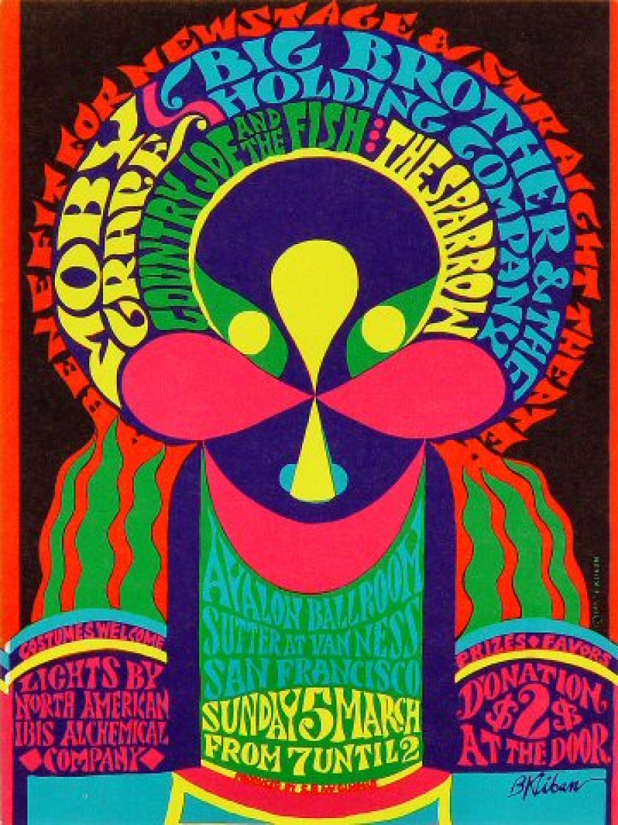 Moby Grape Vintage Concert Postcard from Avalon Ballroom, Mar 5, 1967 ...