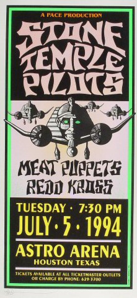 Stone Temple Pilots Vintage Concert Silkscreen from Astro Arena