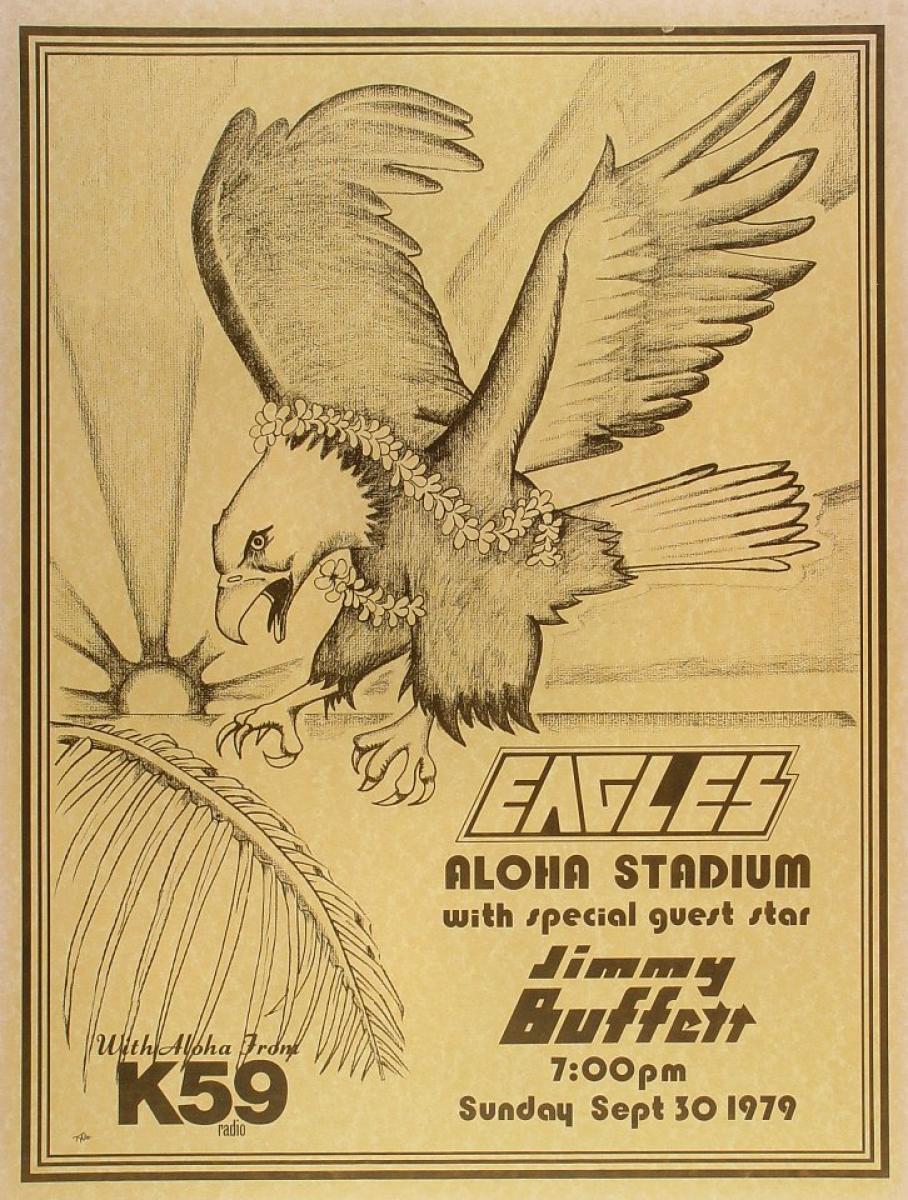 The Eagles Vintage Concert Poster from Aloha Stadium, Sep 30