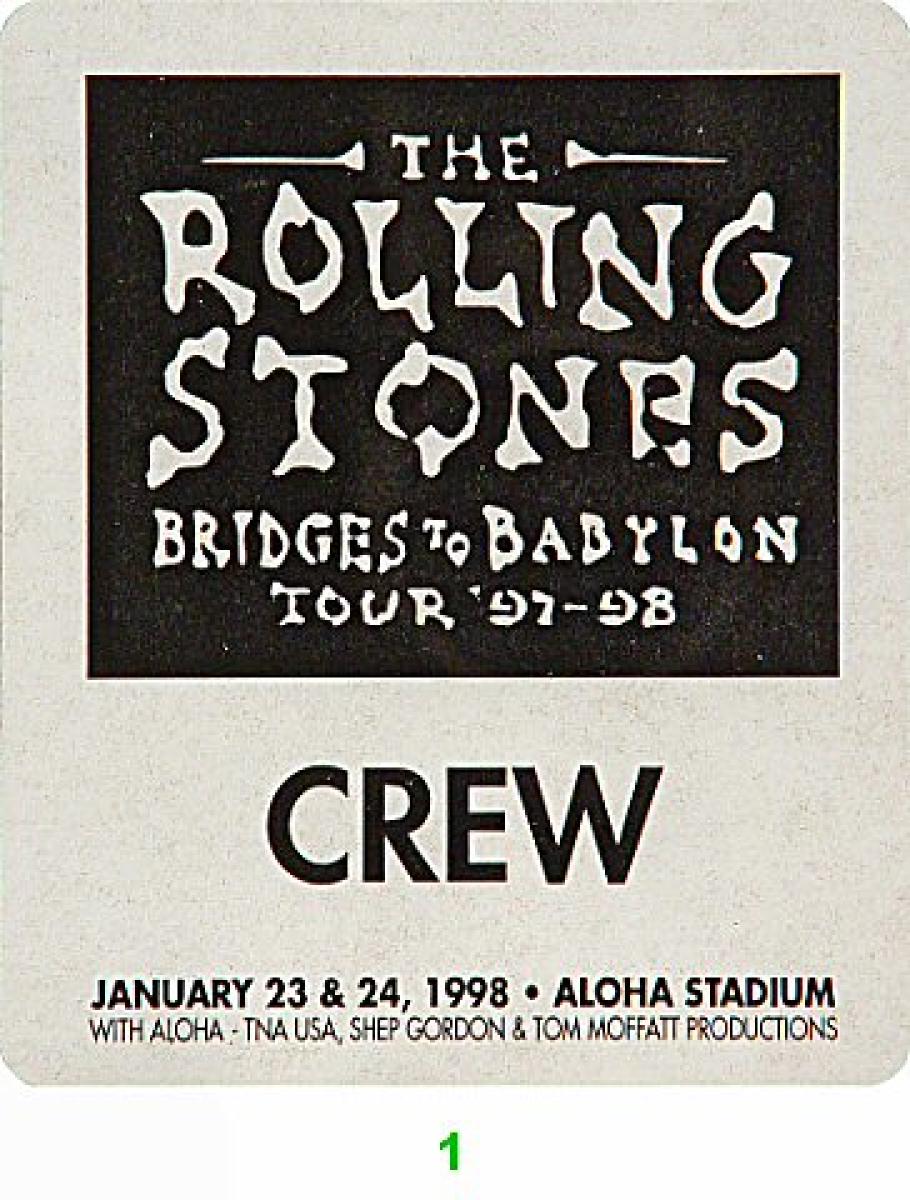 ローリングストーンズバックステージパス The Rolling Stones Backstage Pass from Aloha Stadium, Jan 23
