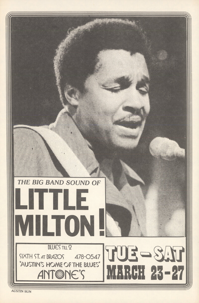 Little Milton Vintage Concert Poster from Antone's, Mar 23