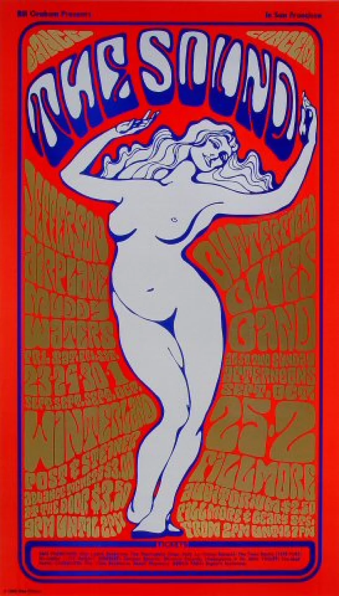 The Band Vintage Concert Poster from Winterland, Apr 17, 1969 at Wolfgang's