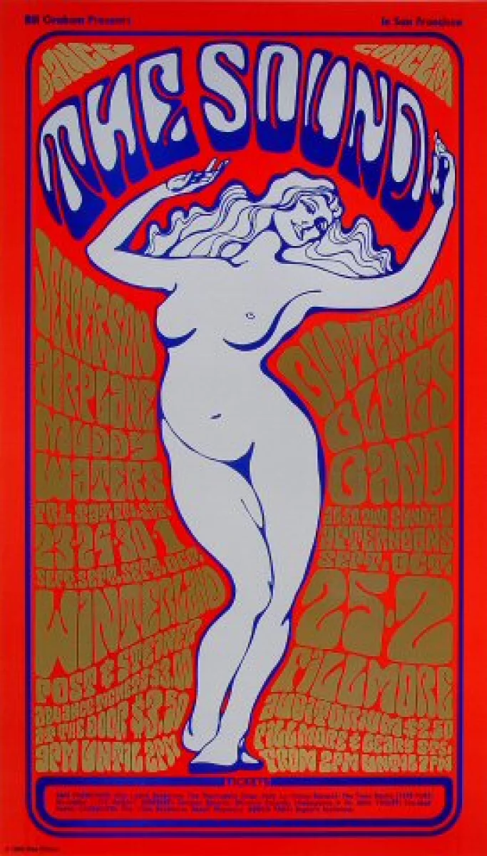 The Sound Vintage Concert Poster from Winterland, Sep 23, 1966 at Wolfgang's