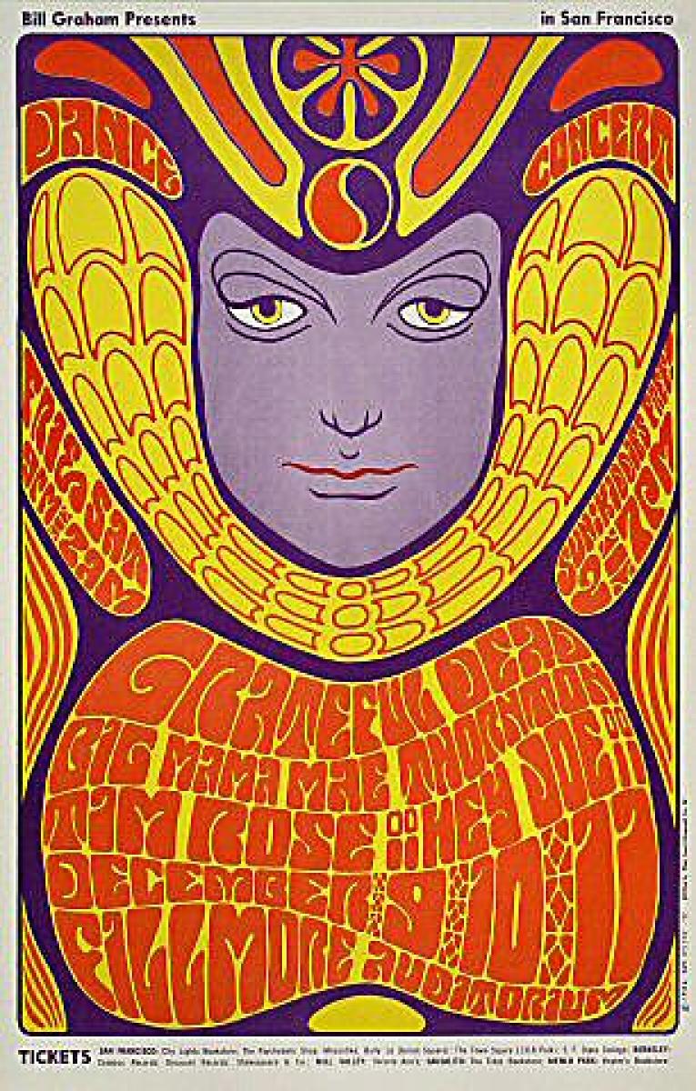Grateful Dead Vintage Concert Handbill from Fillmore