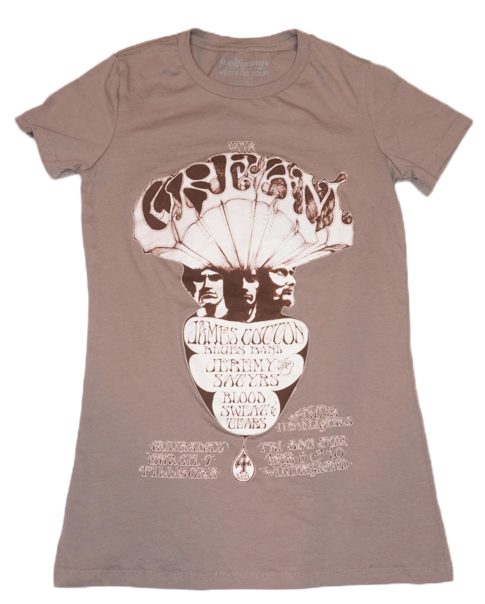 Cream Women's T-Shirt from Fillmore Auditorium, Mar 7, 1968 at Wolfgang's