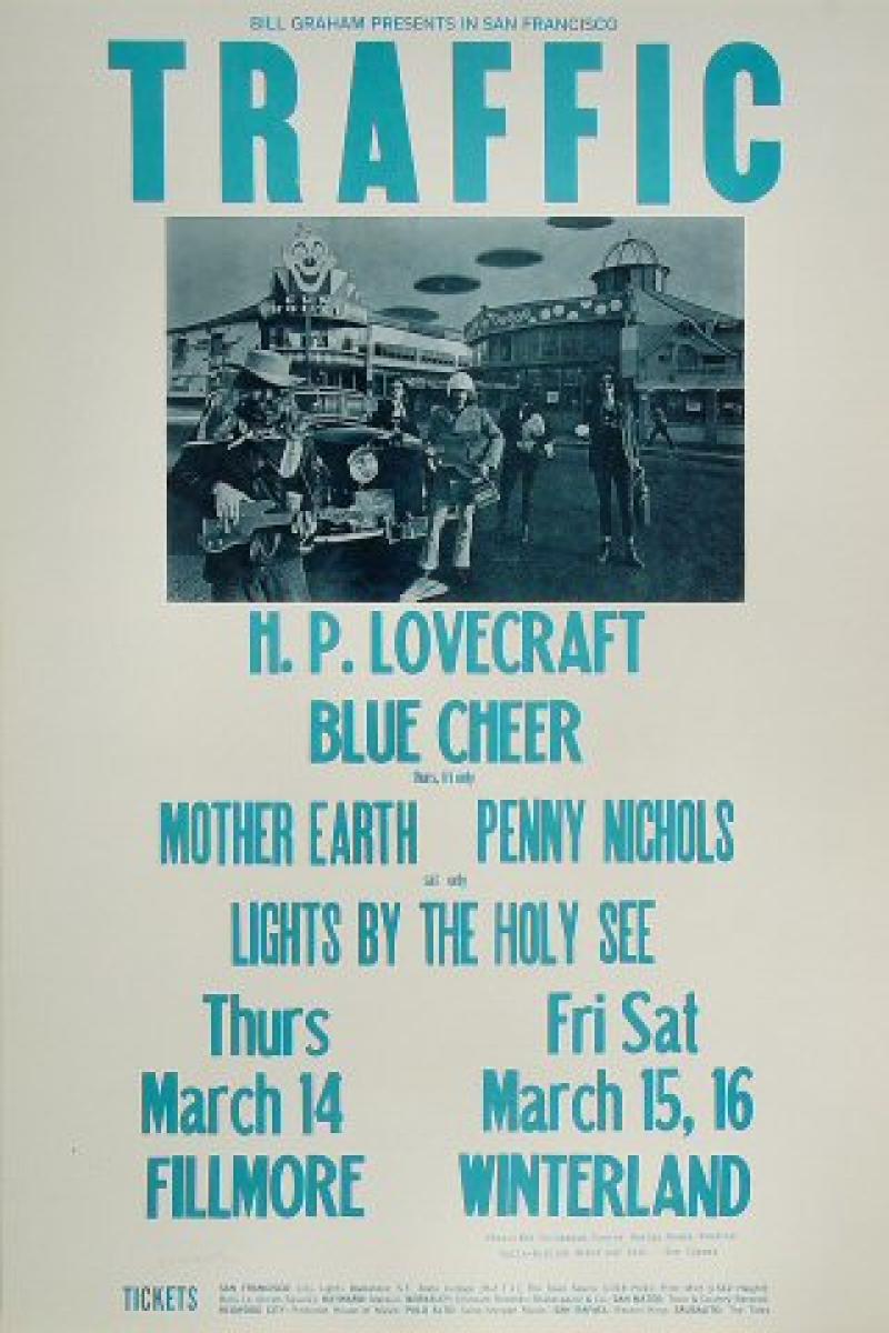 Traffic Vintage Concert Poster from Fillmore Auditorium, Mar 14