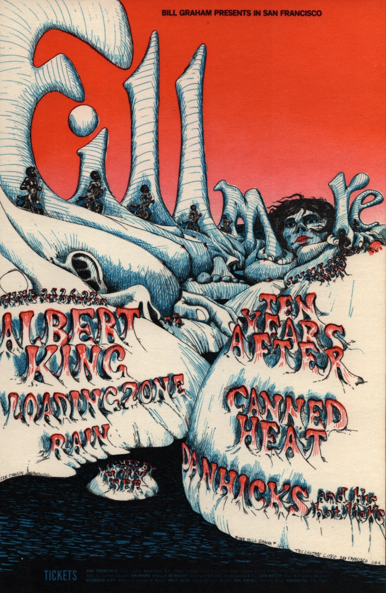 Albert King Vintage Concert Poster from Fillmore Auditorium, Jun 25 ...