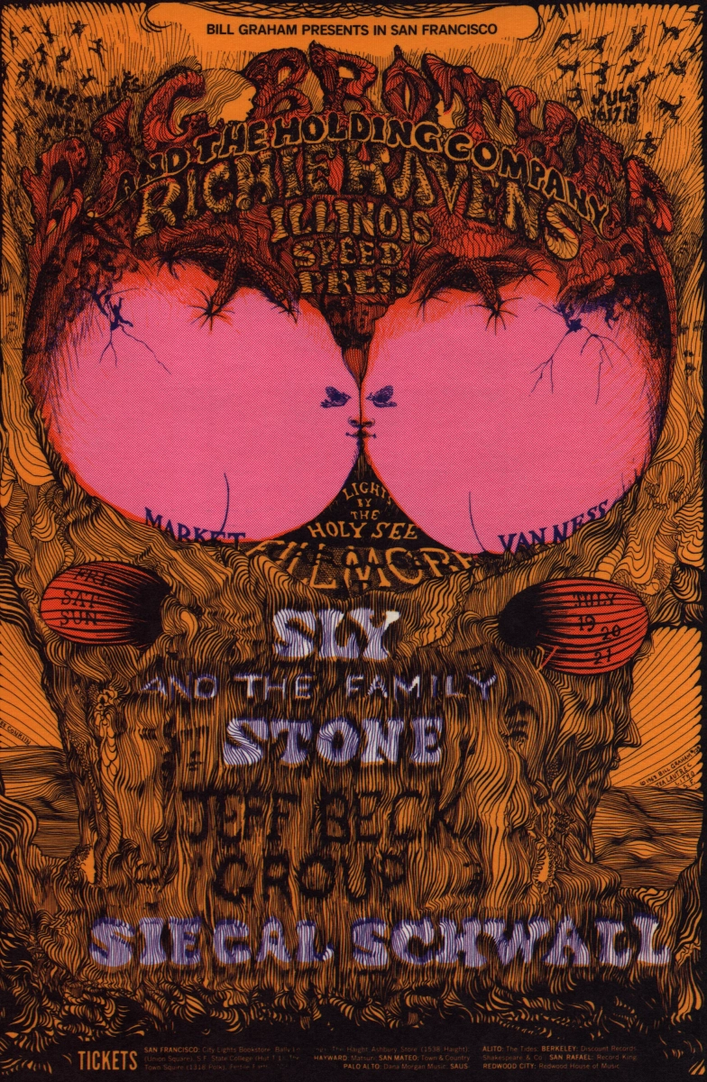Fleetwood Mac Big Brother and The Holding Company 1968 concert poster 