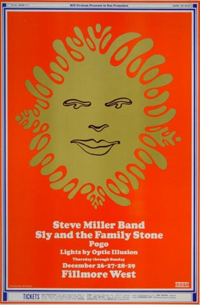 Steve Miller Band Vintage Concert Handbill from Fillmore