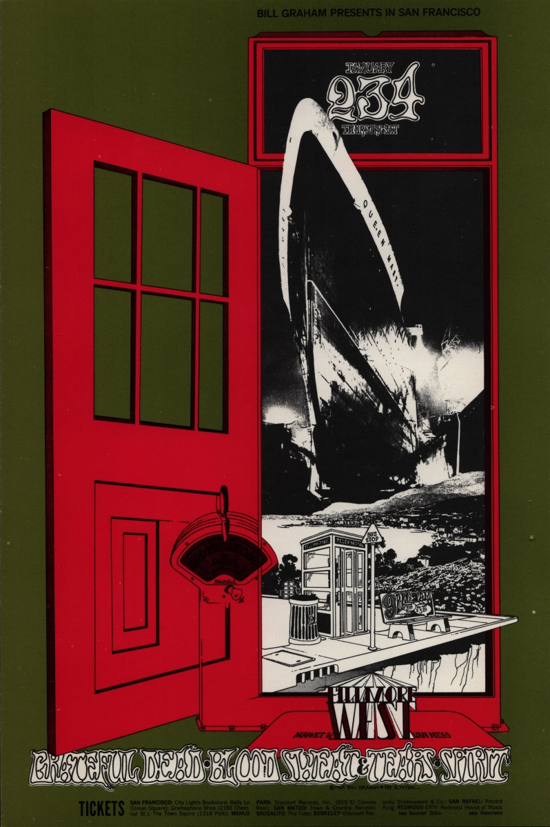 Locker Magnet The Who Grateful Dead Poster 2" X 3" Fridge Fillmore West 