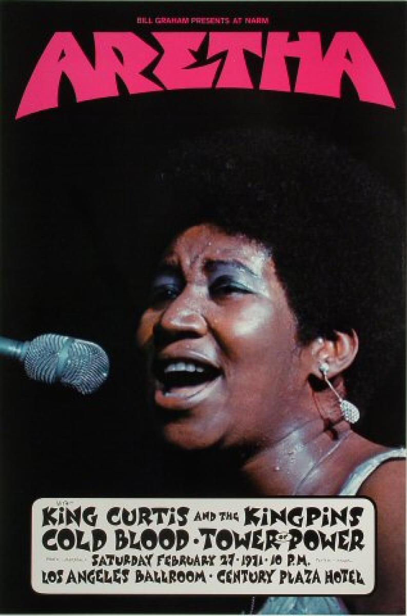 Aretha Franklin Vintage Concert Poster from Century Plaza Hotel, Feb 27