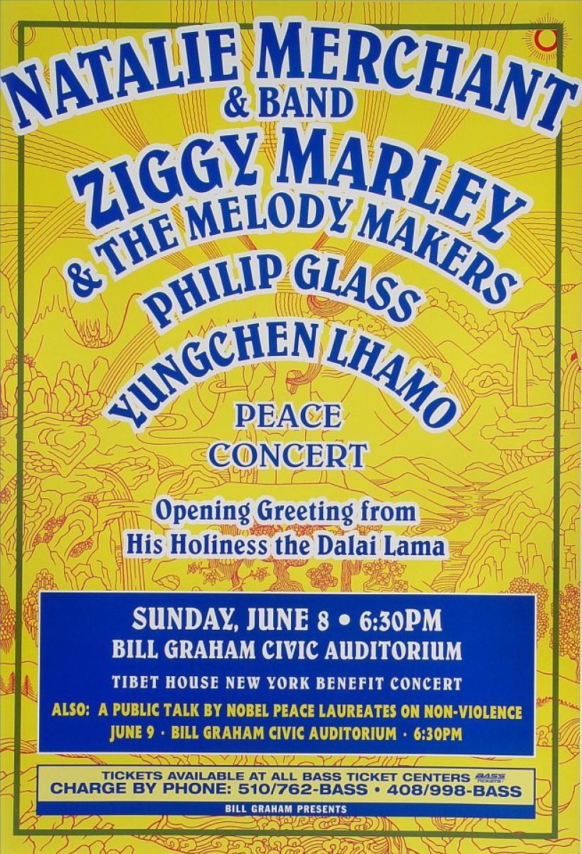 Tibet House New York Benefit Concert Vintage Concert Poster from Bill