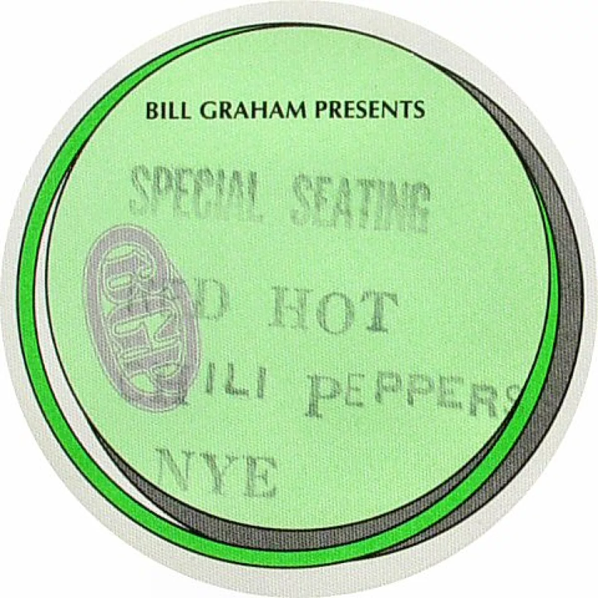 Red Hot Chili Peppers Backstage Pass from Cow Palace, Dec 31