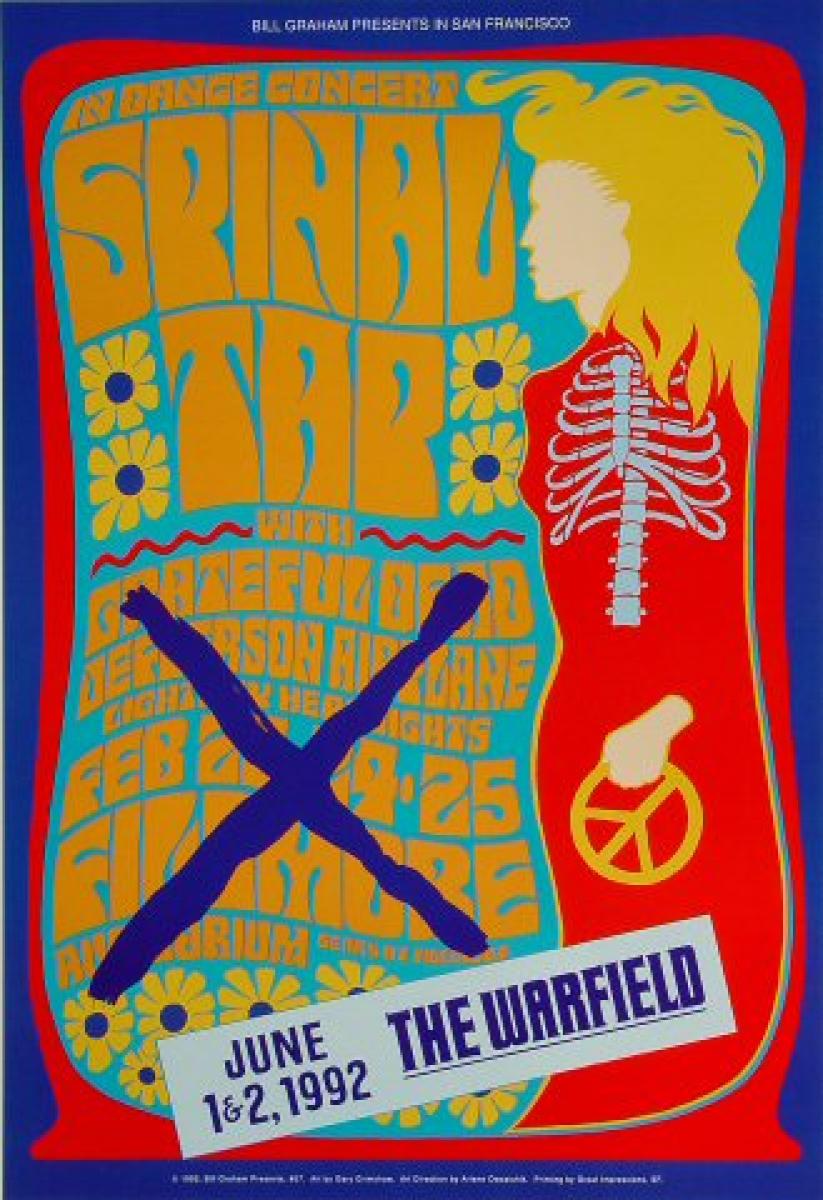 Spinal Tap Vintage Concert Poster from Warfield Theatre, Jun 1