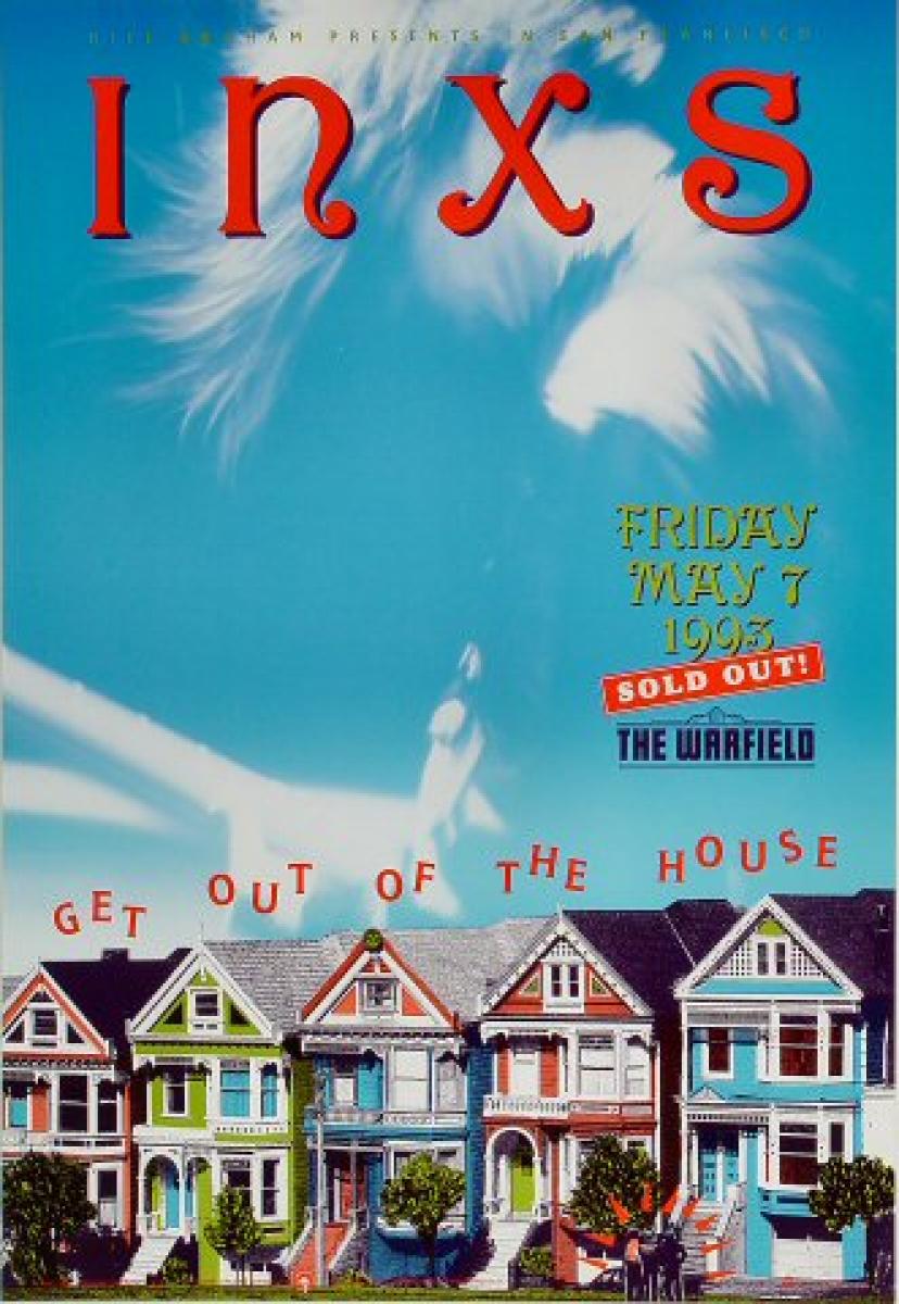 INXS Vintage Concert Poster from Warfield