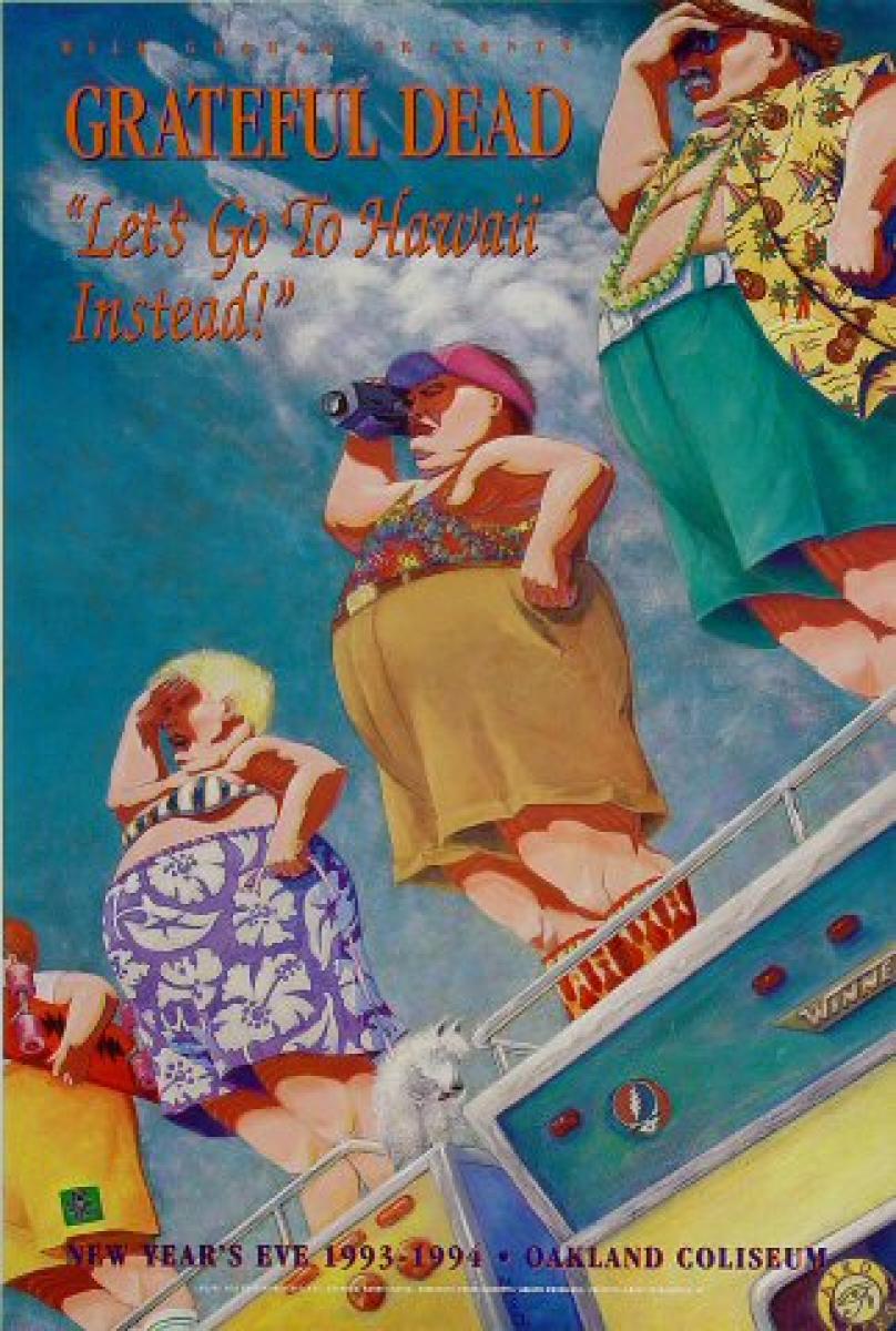 Grateful Dead Vintage Concert Poster from Oakland Coliseum