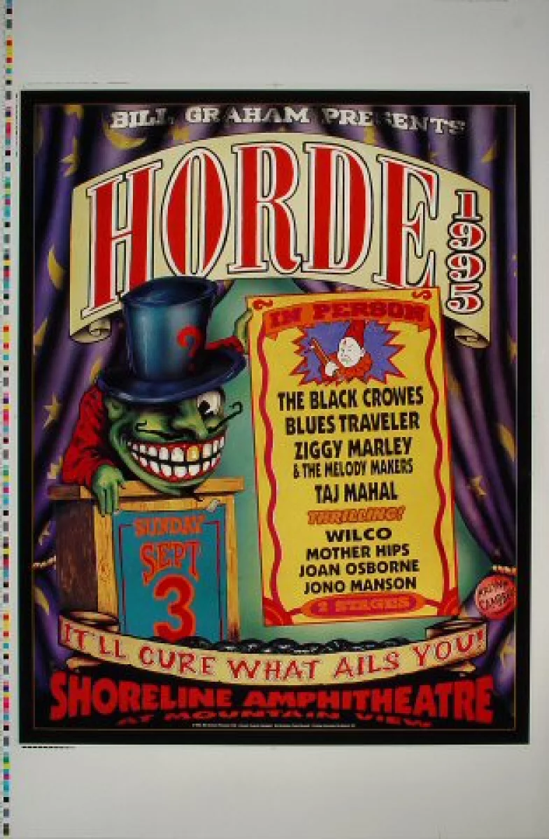 H.O.R.D.E. Festival Vintage Concert Proof from Shoreline Amphitheatre, Sep  3, 1995 at Wolfgang's
