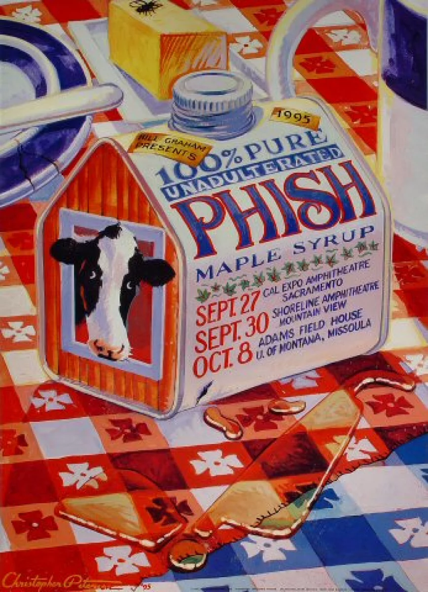 Phish Vintage Concert Poster from Cal Expo Amphitheater, Sep 27