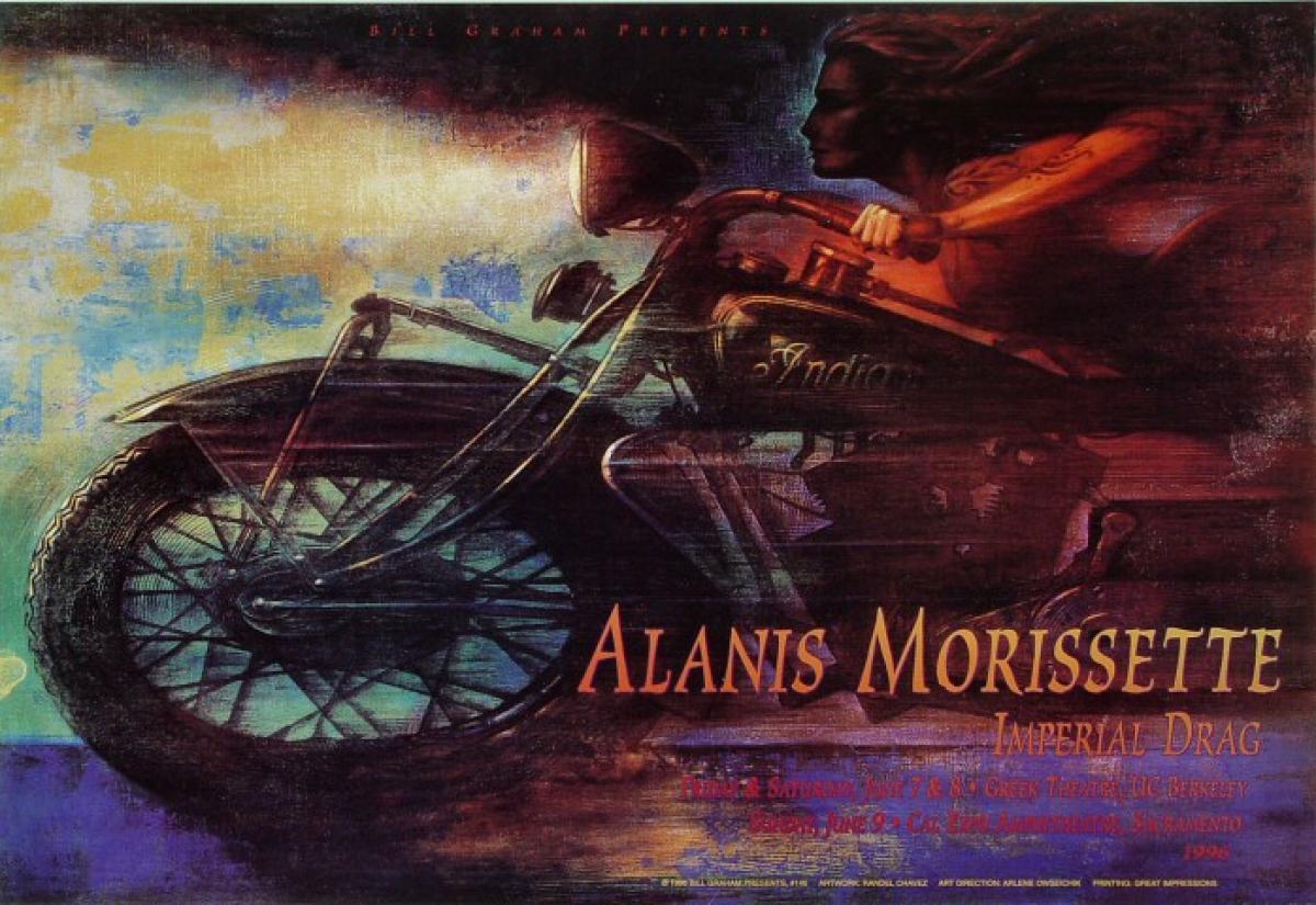 Alanis Morrisette Concert Poster 1996 New Orleans LA - Orange | Visible