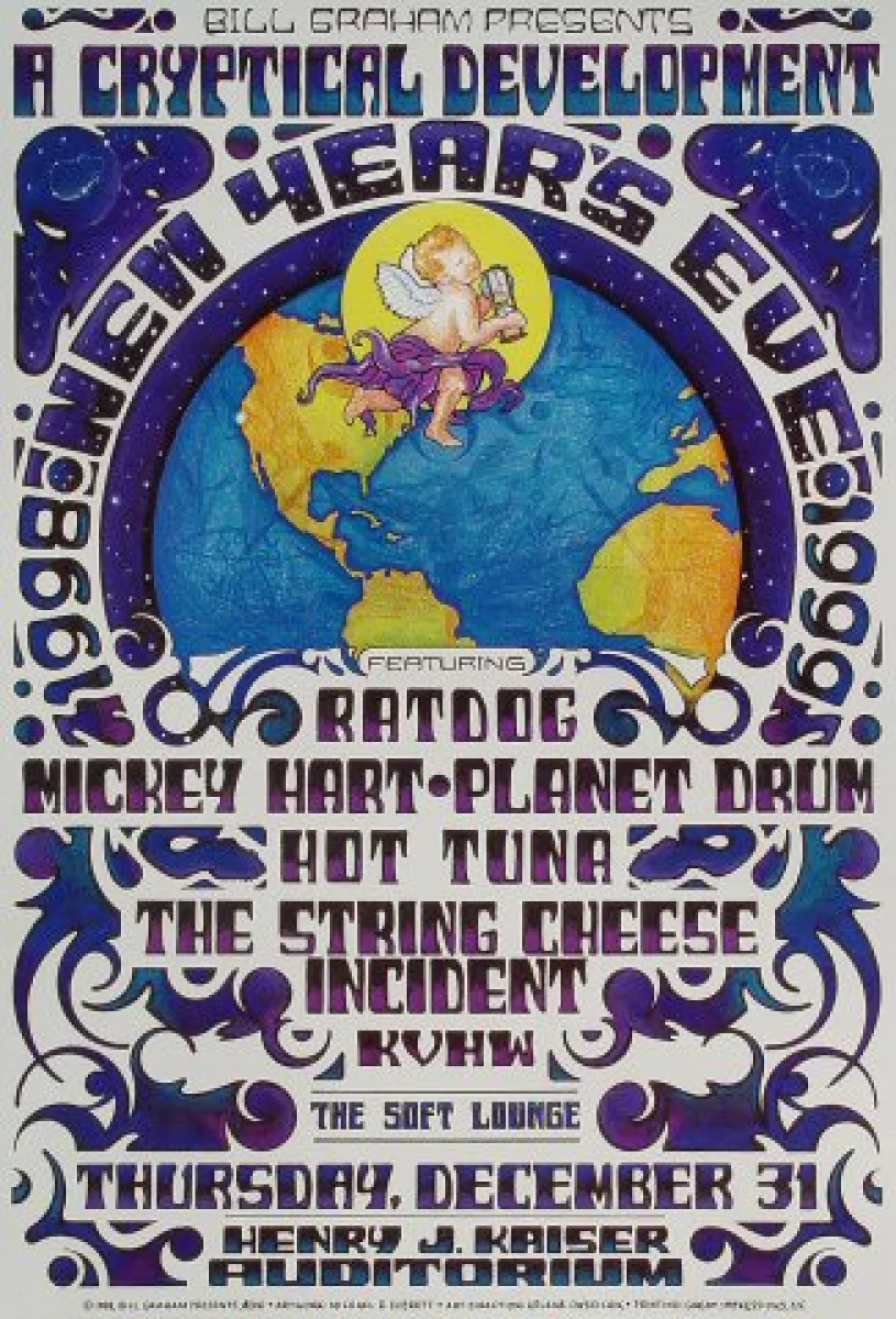 RatDog Vintage Concert Poster from Henry J. Kaiser Auditorium, Dec 31 ...