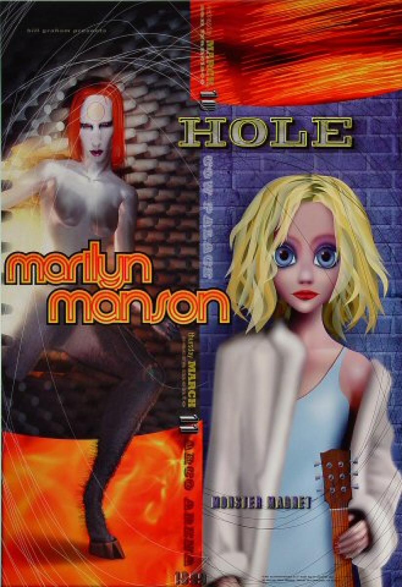 Marilyn Manson Vintage Concert Poster from Cow Palace, Mar 10, 1999 at