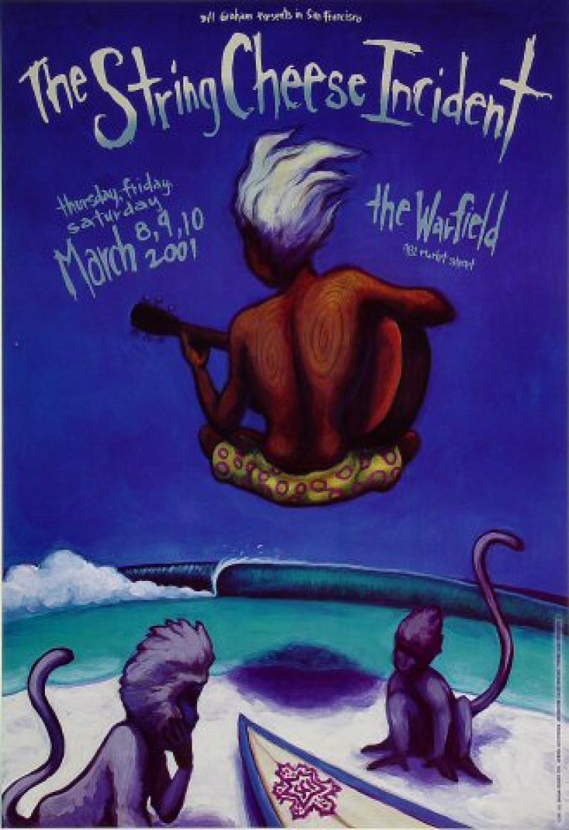 String Cheese Incident Vintage Concert Poster from Warfield Theatre
