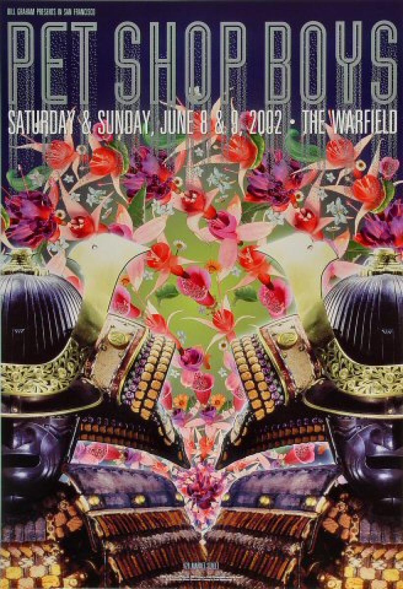 Pet Shop Boys Vintage Concert Poster from Warfield Theatre, Jun 8