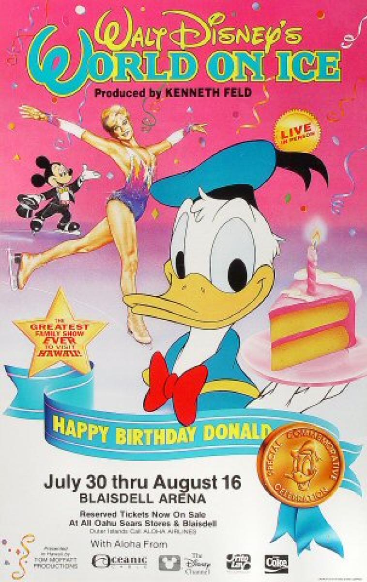 Walt Disney's World on Ice Vintage Concert Poster from Blaisdell