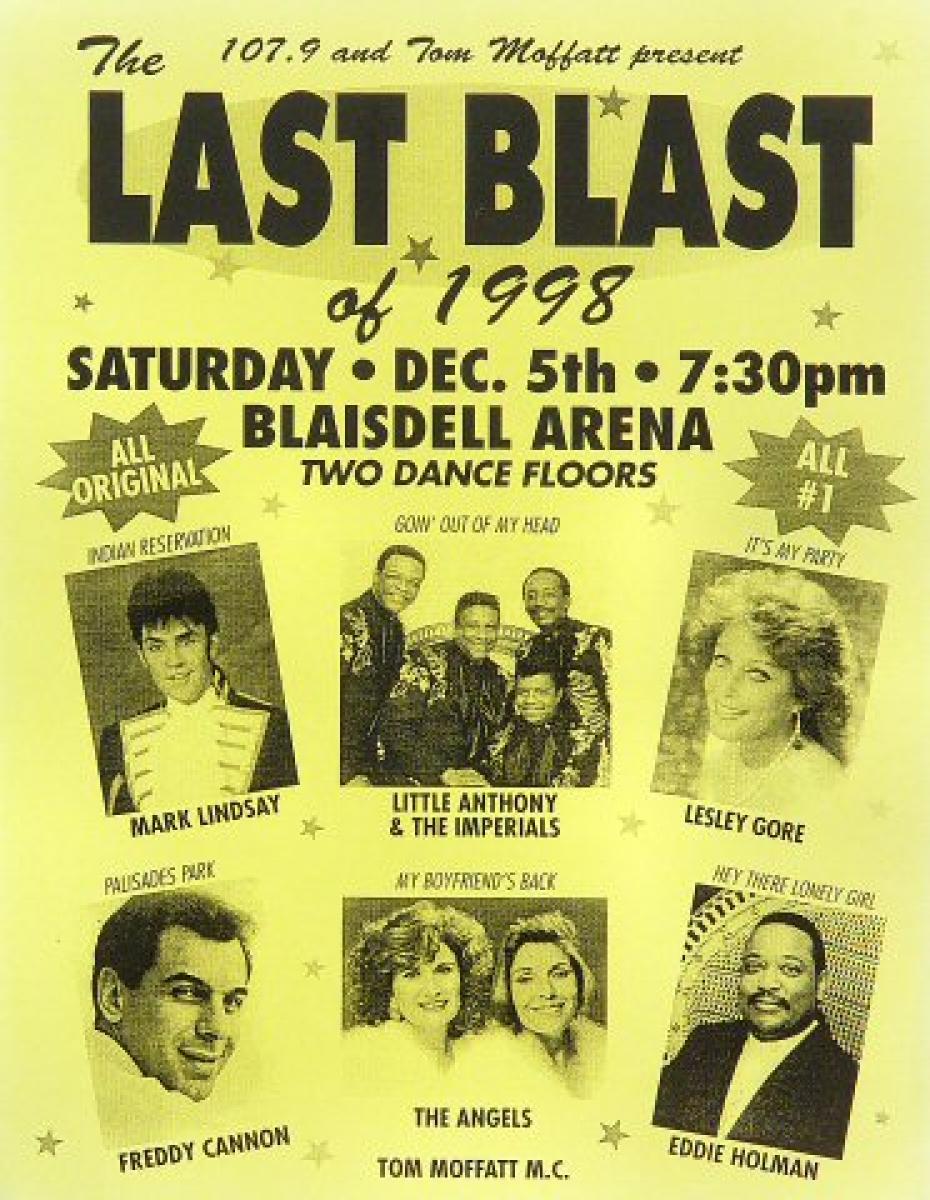 Freddy Cannon Vintage Concert Handbill from Blaisdell Arena, Dec 5