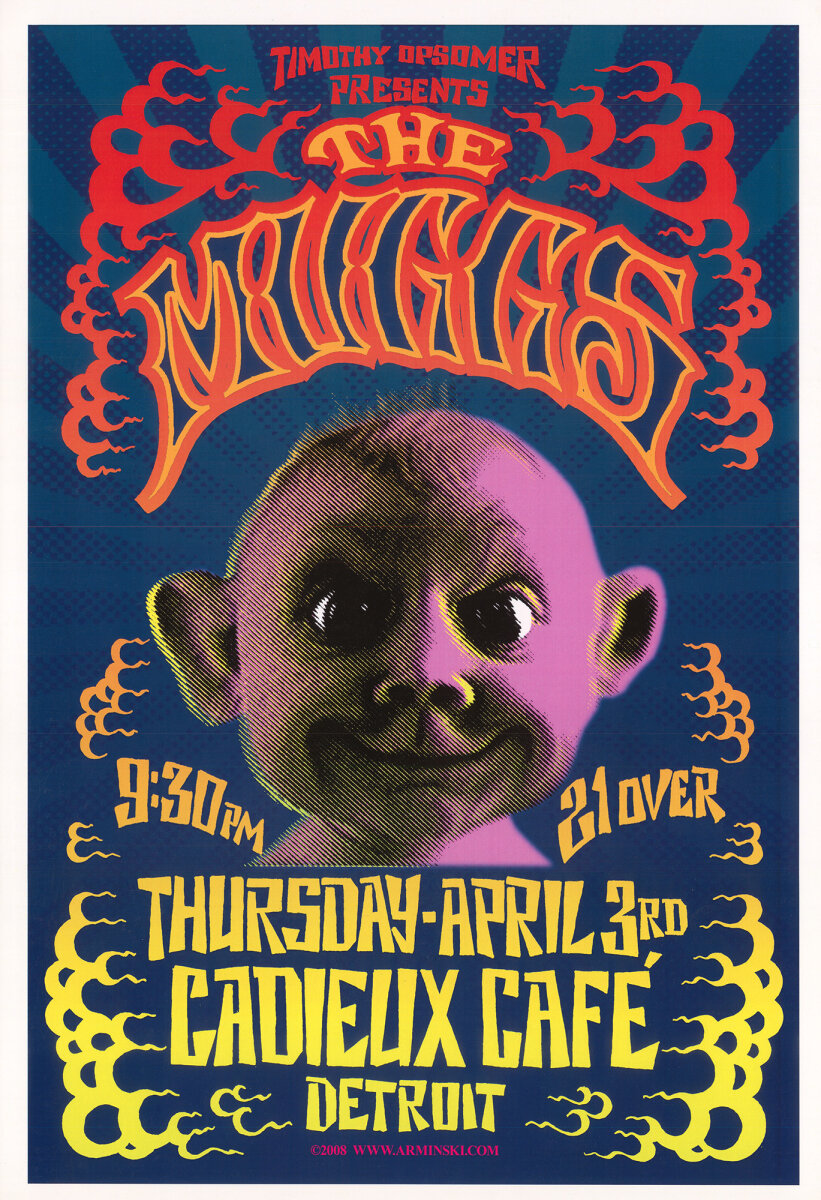 The Muggs Vintage Concert Poster from Cadieux Cafe, Apr 3