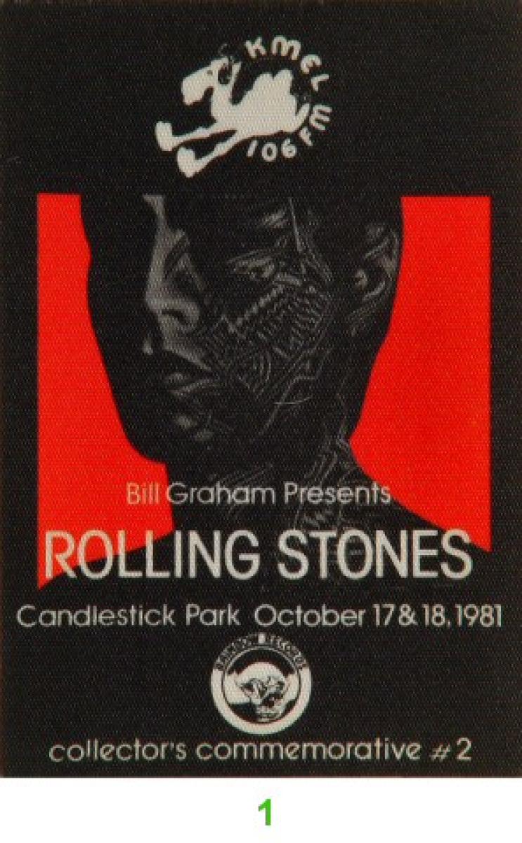 ローリングストーンズバックステージパス The Rolling Stones Backstage Pass from Candlestick Park, Oct