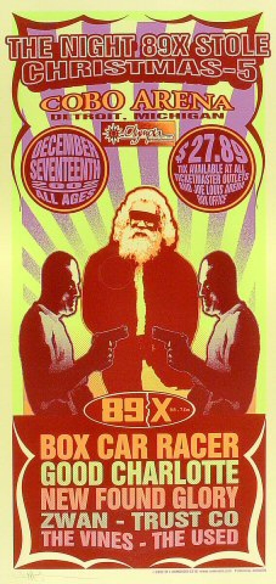 The Night 89X Stole Christmas-5 Vintage Concert Silkscreen