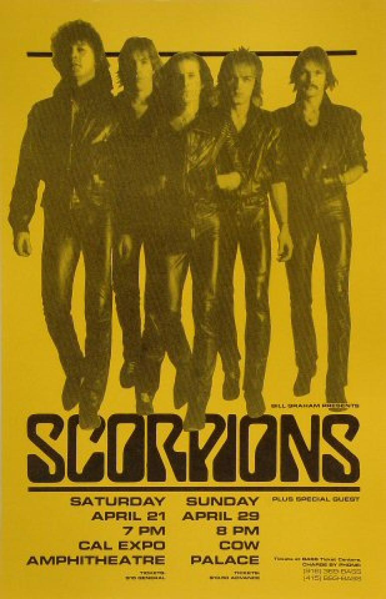 Scorpions Vintage Tickets at Wolfgang's