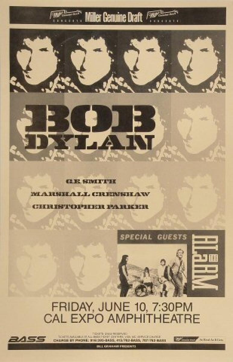 Bob Dylan Vintage Concert Poster from Cal Expo Amphitheater, Jun