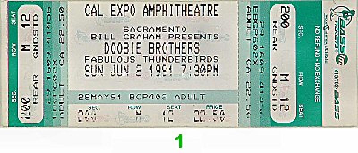 The Doobie Brothers Vintage Concert Vintage Ticket from Cal Expo ...