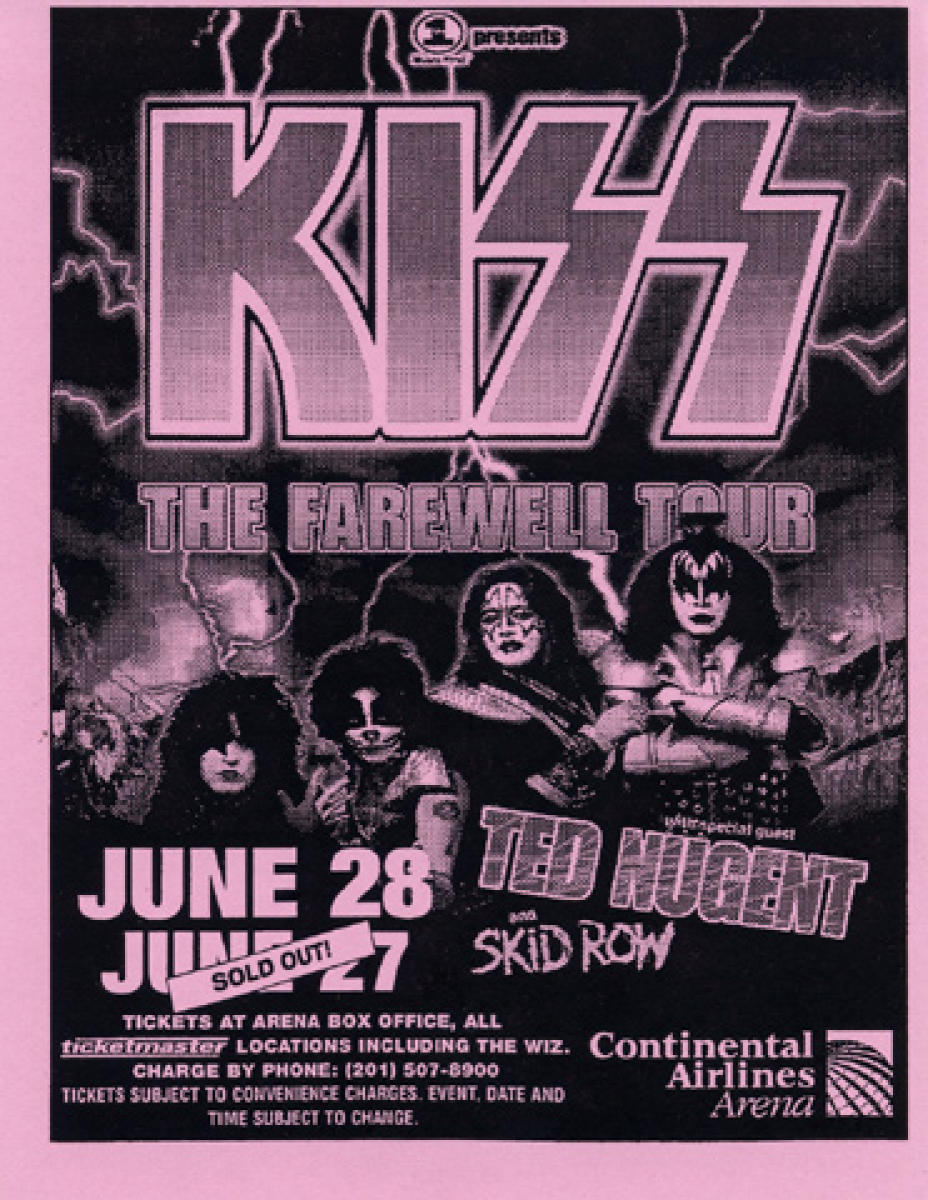 Kiss Vintage Concert Handbill from Continental Airlines Arena, Jun 27, 2000  at Wolfgang's, image size:928x1200
