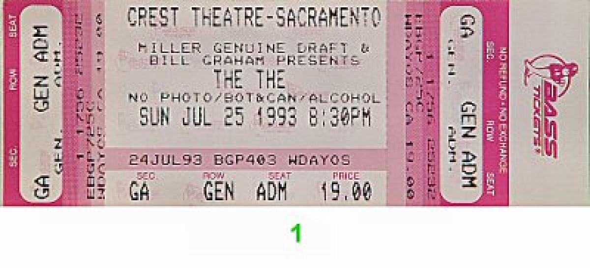The The Vintage Concert Vintage Ticket from Crest Theatre, Jul 25, 1993 ...