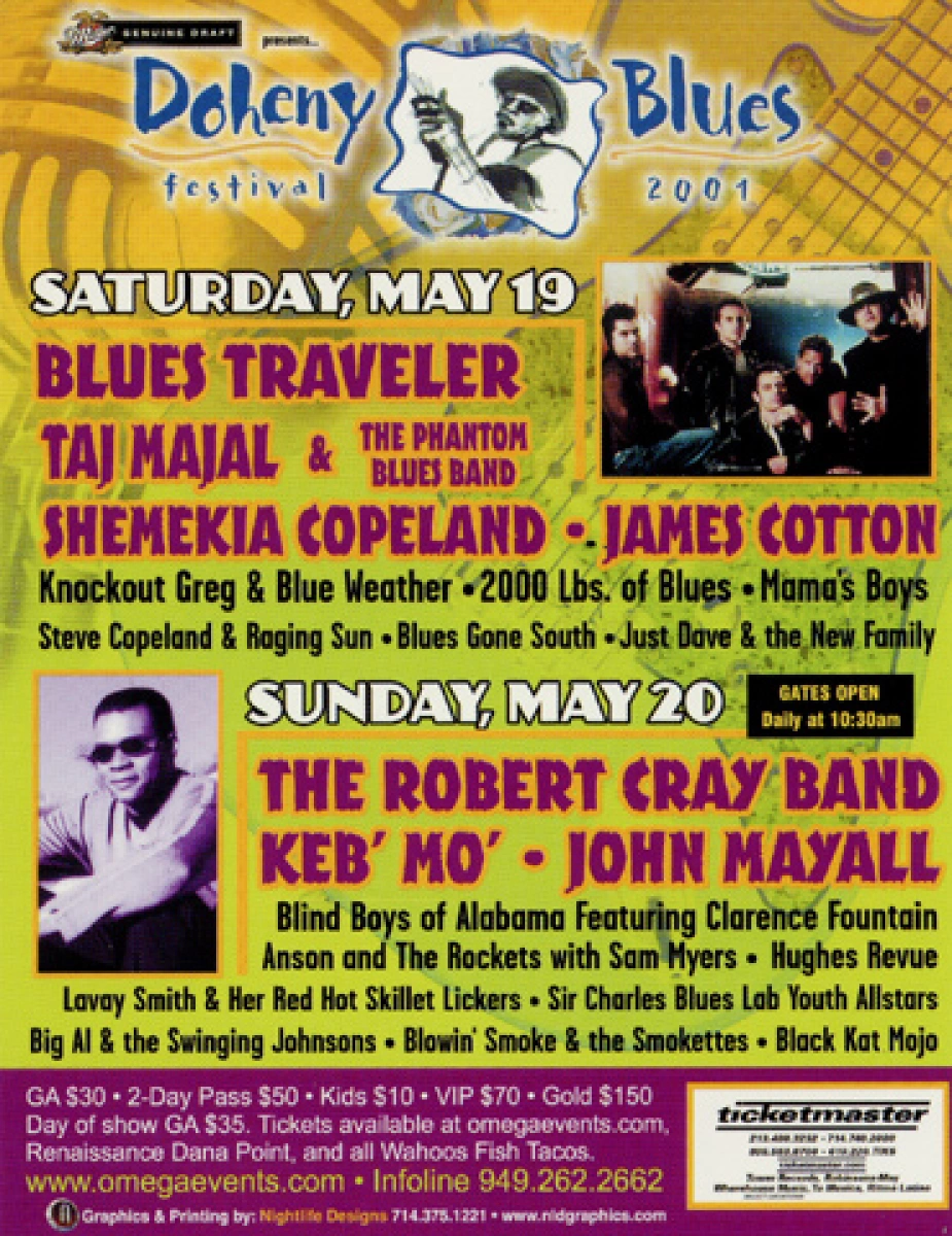 Doheny Blues Festival Vintage Concert Handbill from Doheny State Beach