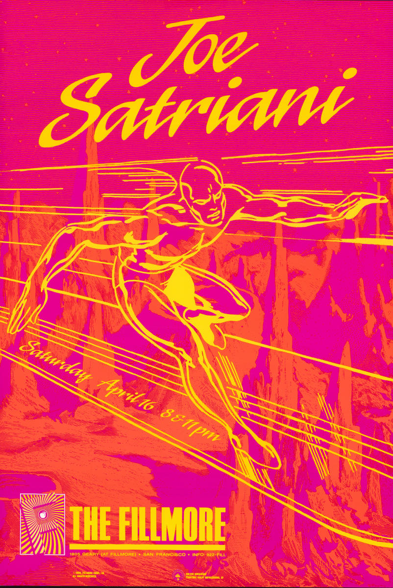 Joe Satriani Vintage Concert Poster from Fillmore Auditorium, Apr 16 ...