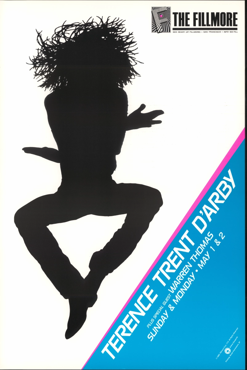 Terence Trent D Arby Vintage Concert Poster From Fillmore Auditorium May 1 19 At Wolfgang S